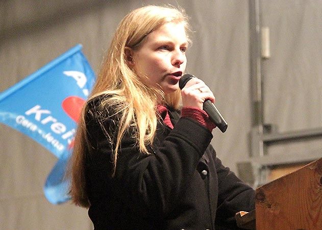 AfD-Kreissprecherin Wiebke Muhsal beklagt Gewalt gegen einige ihrer Anhänger.