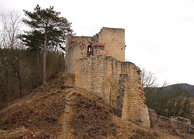 Seit dieser Woche saniert Kommunale Immobilien Jena den Palas der Lobdeburgruine.