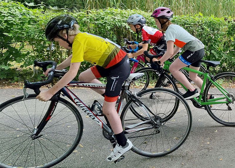 Start im Anfängerrennen.